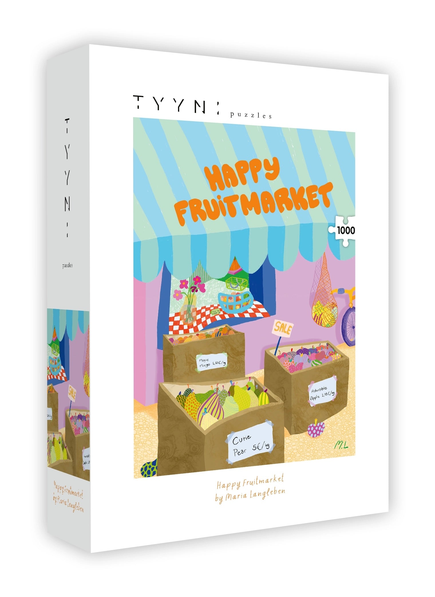 Tyyni Puzzle - 1000 pieces, Happy Fruitmarket by Maria Langleben