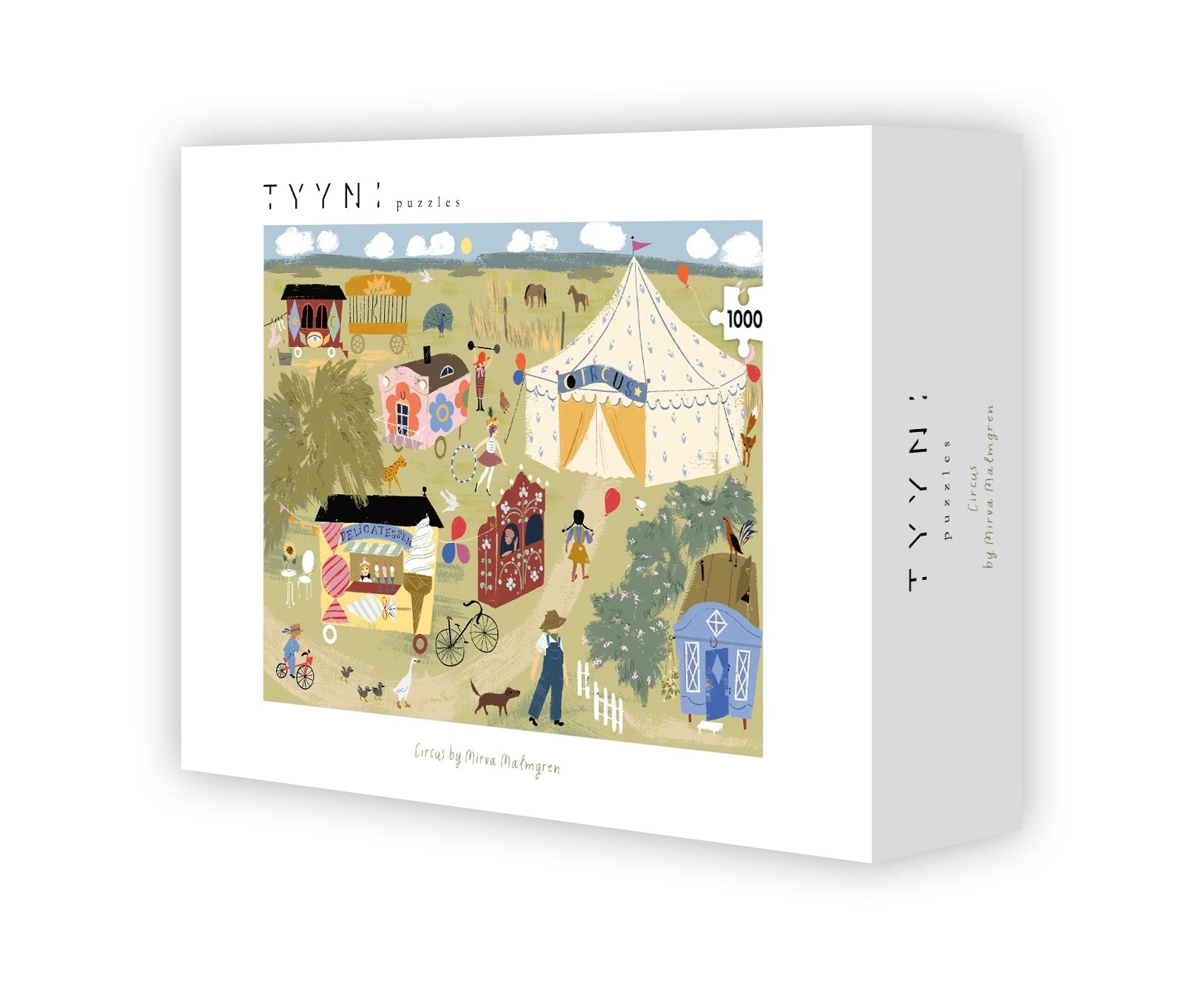 Tyyni Puzzle - 1000 pieces, Circus by Mirva Malmgren