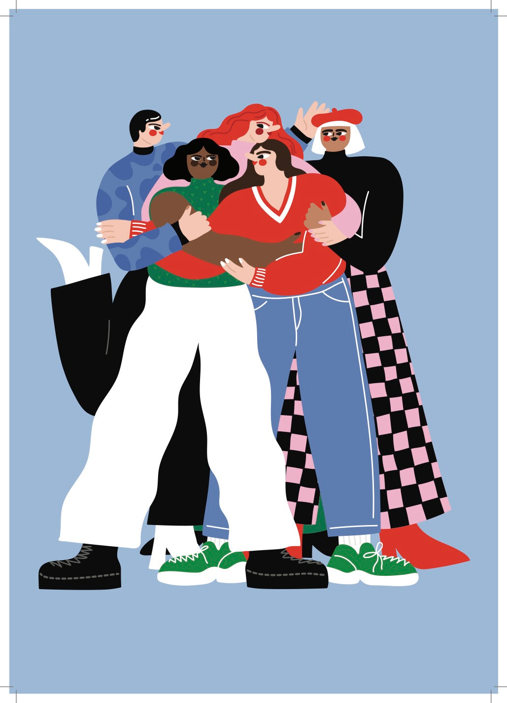 Tyyni Puzzle - 500 pieces, Group Hug by Sanni Wessman