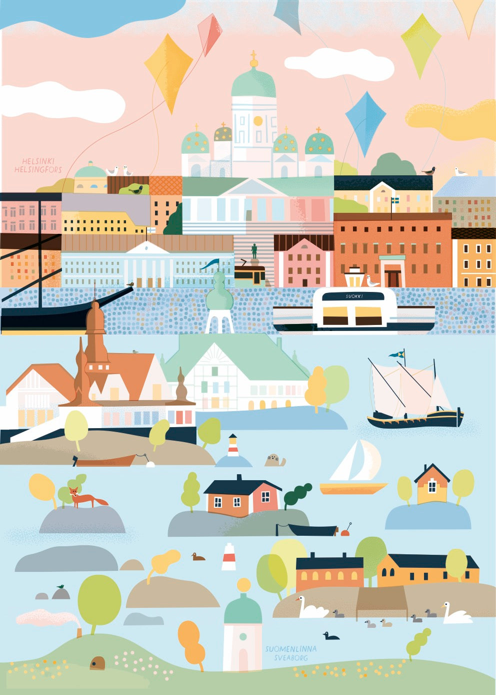 Tyyni Puzzle - 1000 pieces, Helsinki by Hanna Siira