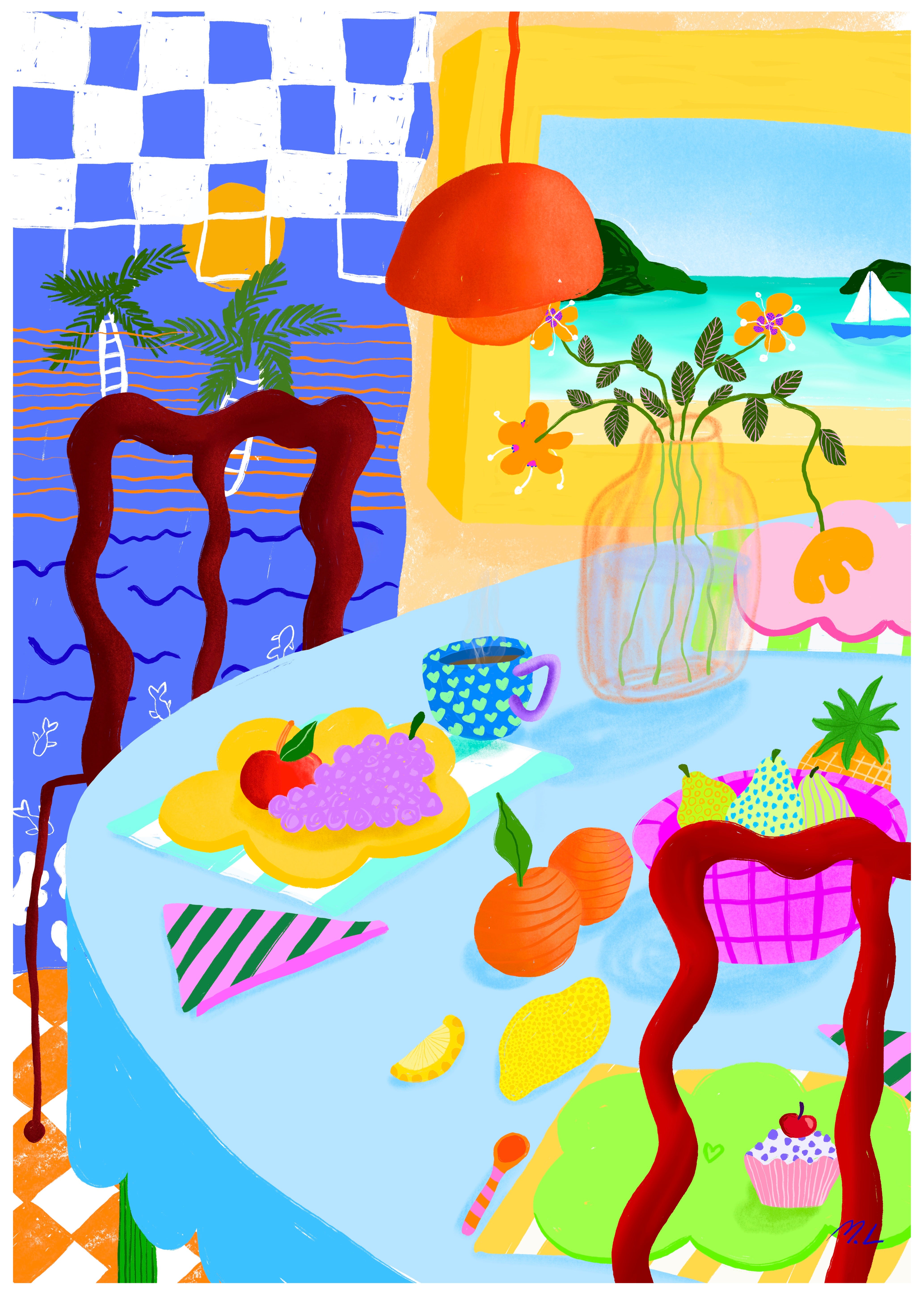 Tyyni Puzzle - 1000 pieces, Morning in Greece by Maria Langleben