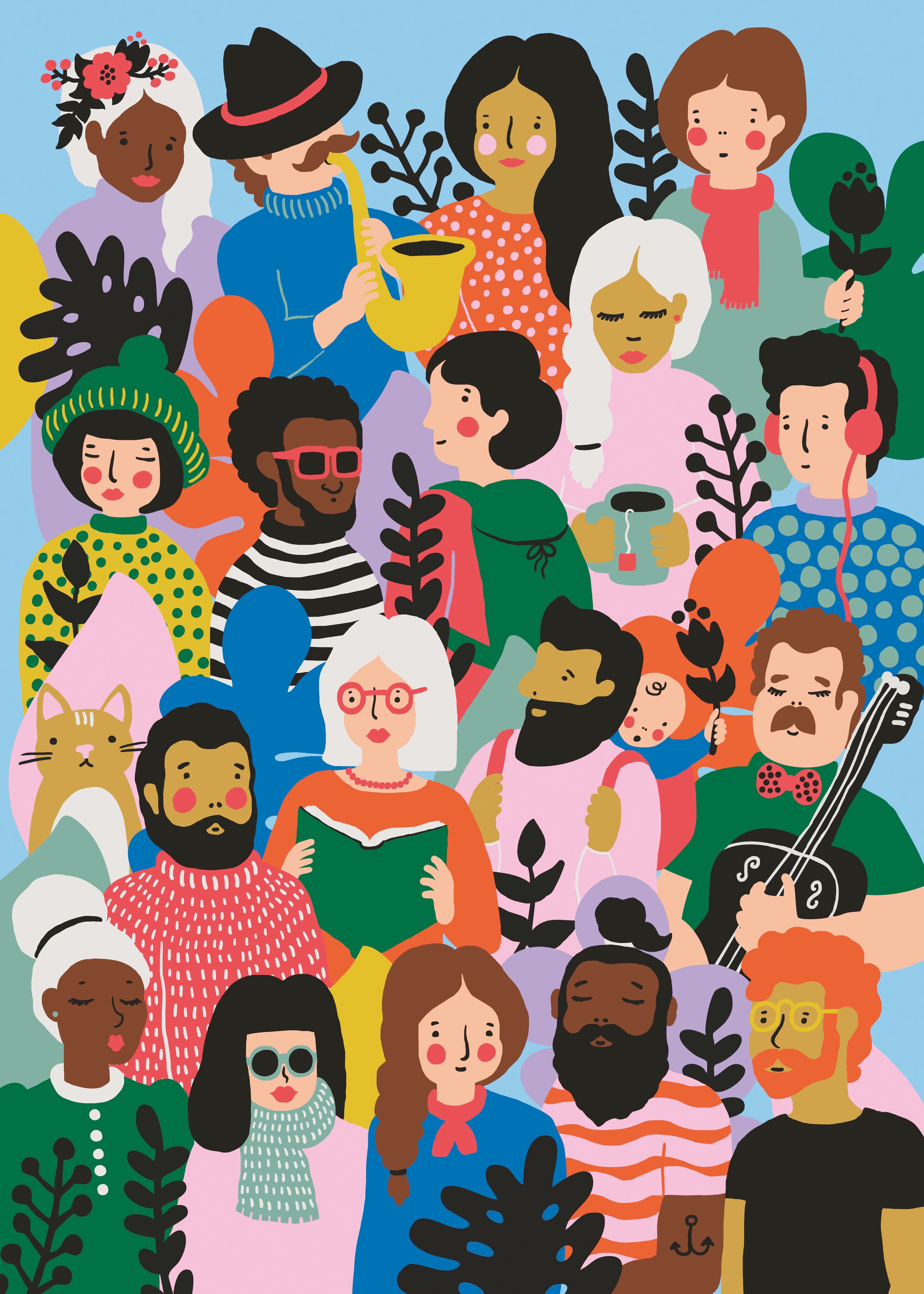 Tyyni Puzzle - 1000 pieces, Bunch by Eveliina Netti