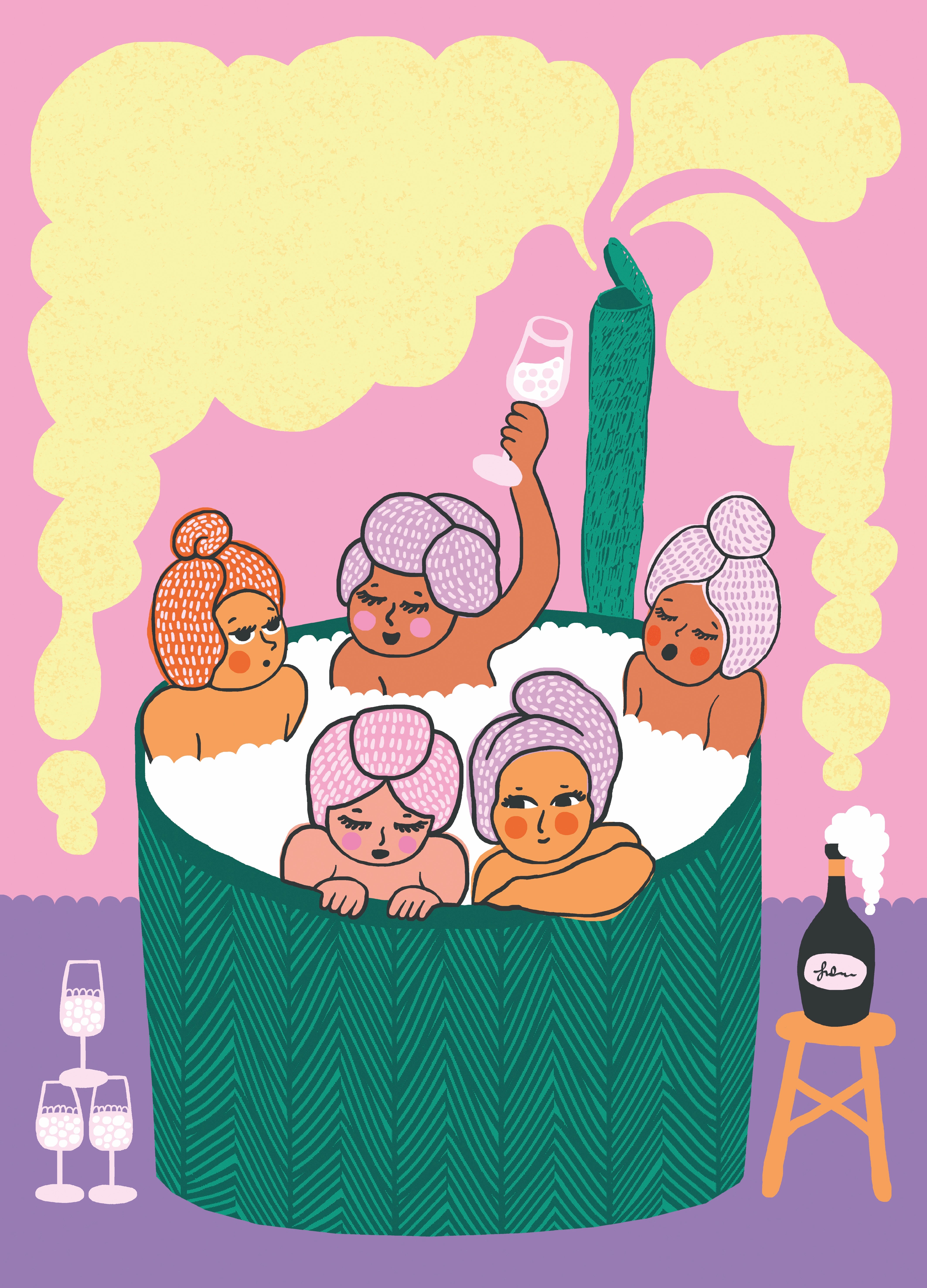 Tyyni Puzzle - 500 pieces, Spa Ladies by Eveliina Netti